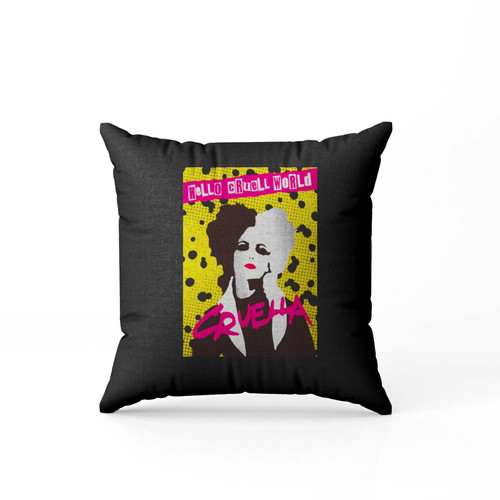 Cruella Hello Cruell World Ransom Stencil Pillow Case Cover