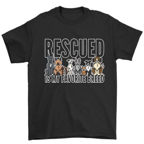Rescue Dog Lovers Man's T-Shirt Tee