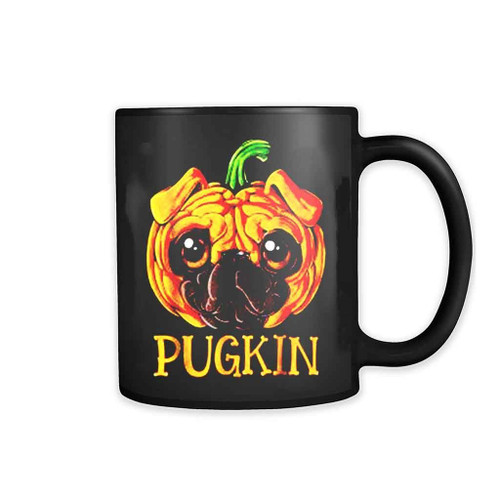 Pugkin Pug Pumpkin Halloween Pug Dog 11oz Mug