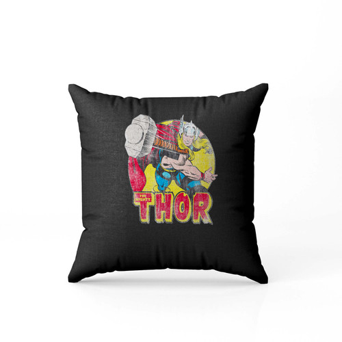 Marvel Mighty Thor Hammer Throw Vintage Pillow Case Cover