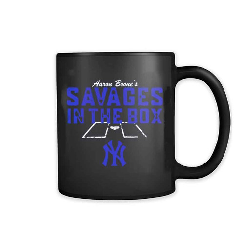 Aaron Boones Savages In The Box For Yankees Fan 11oz Mug