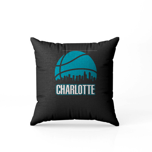 Retro Hornets Basketball Charlotte City Skyline  Pillow Case Cover