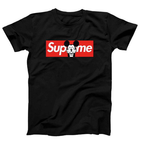 Mickey Double Middle Finger Supreme Art Man's T-Shirt Tee