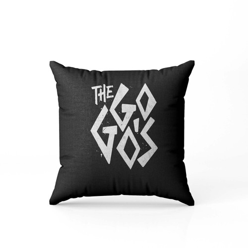 The Go Go'S White Distressed Logo  Pillow Case Cover