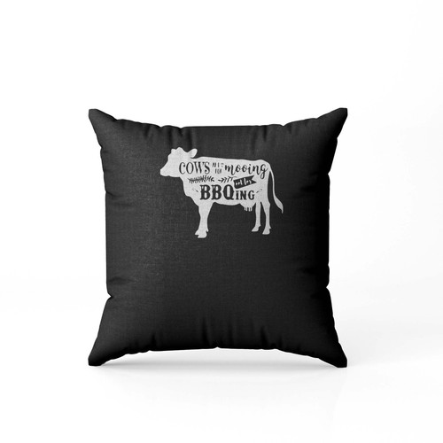 Vegetarian Cows Are For Mooing Not For Bbqing Vegan  Pillow Case Cover