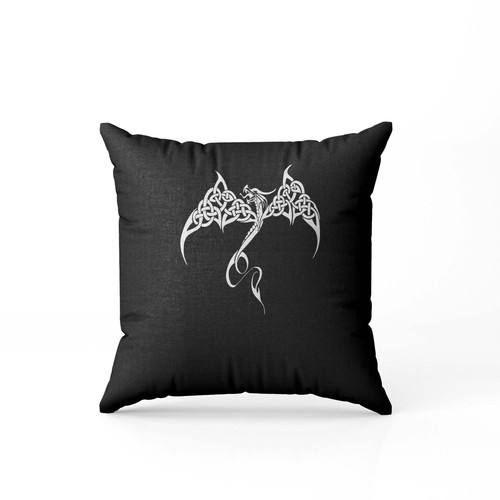 White Celtic Tribal Dragon  Pillow Case Cover