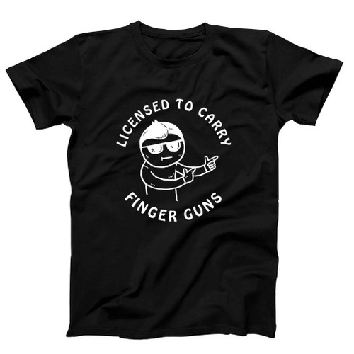 Licensed To Carry Finger Guns Man's T-Shirt Tee