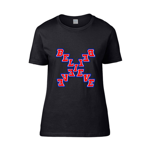 2 The New York Hockey Broadway Believers Monster Women's T-Shirt Tee