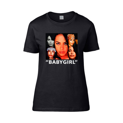Aaliyah Vintage Rap Baby Girl Monster Women's T-Shirt Tee