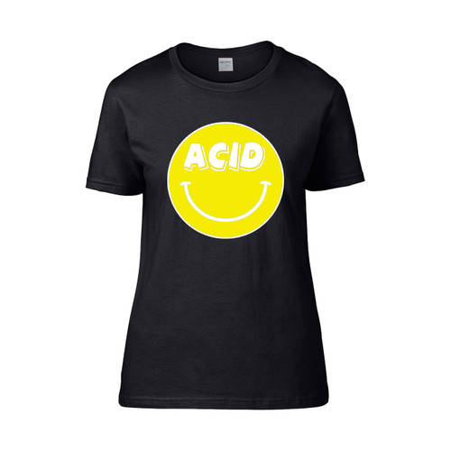 Acid Smiley Face Emoji Monster Women's T-Shirt Tee