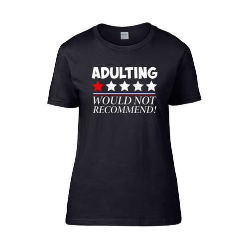 Adulting Would Not Recommend Us Flag Monster Women's T-Shirt Tee