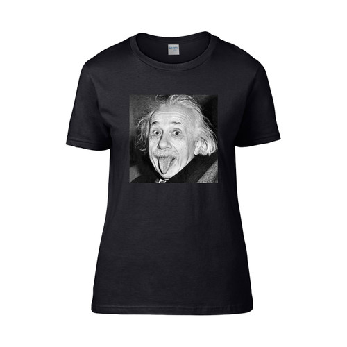 Albert Einstein Tongue Out Monster Women's T-Shirt Tee