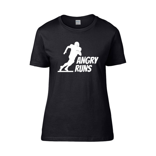 Angry Runs Morning Football Monster Women's T-Shirt Tee