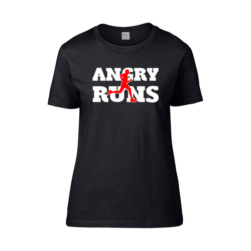 Angry Runs Motivation Monster Women's T-Shirt Tee