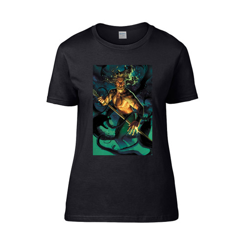Aquaman Arthur Justice League Superhero Dc Monster Women's T-Shirt Tee