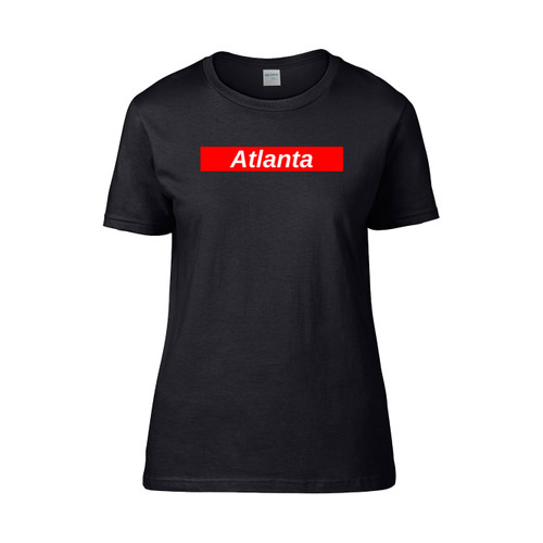 Atlanta Red Box Logo Monster Women's T-Shirt Tee