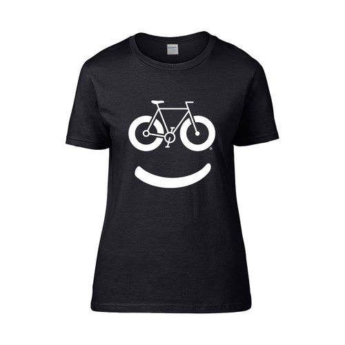 Bike Smiley Face Women's T-Shirt Tee