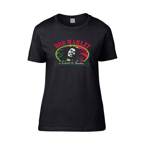 Bob Marley A Tribute To Freedom Women's T-Shirt Tee