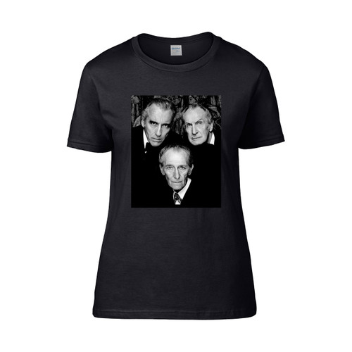 Christopher Lee Vincent Price And Peter Cushing Dracula Vampire Women's T-Shirt Tee