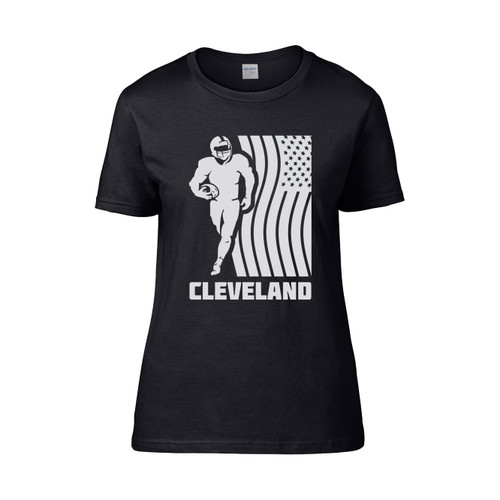 Cleveland Football Grey Women's T-Shirt Tee