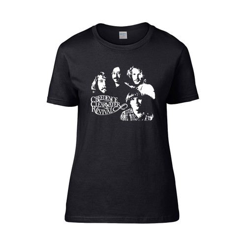 Creedence Clearwater Revival Band And Logo Women's T-Shirt Tee
