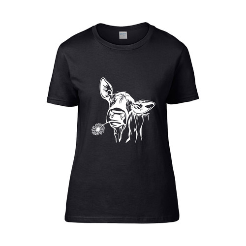 Cute Cow Highland Cow Cow For Mom Cow Gifts For Her Heifer Farm Ranch Women's T-Shirt Tee