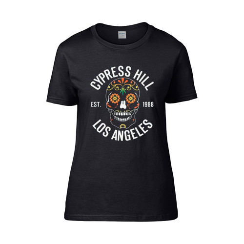 Cypress Hill Floral Skull Los Angeles Women's T-Shirt Tee