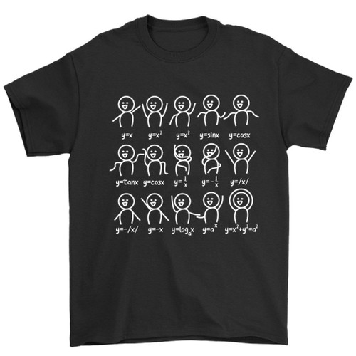 Algebra Dance Funny Graph Figures Math Equation Man's T-Shirt Tee