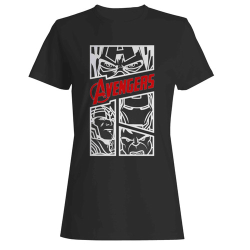 Avengers Marvel Superhero Hulk Iron Man Captain America Women's T-Shirt Tee