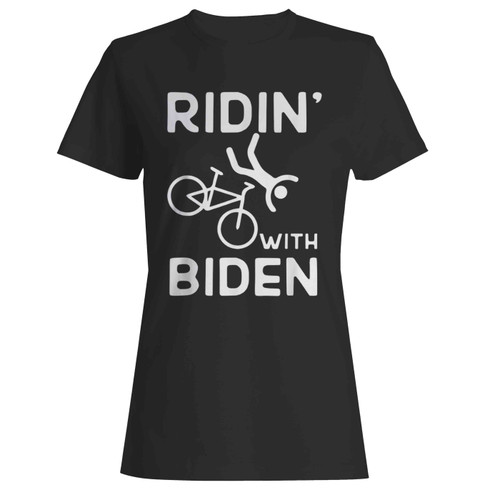 Joe Biden Falling With Biden Funny Ridin With Biden Women's T-Shirt Tee