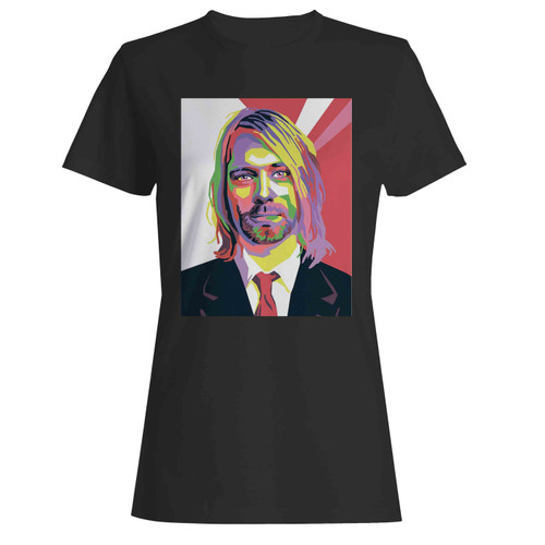 Kurt Cobain Nirvana Rock Legend Pop Art Women's T-Shirt Tee