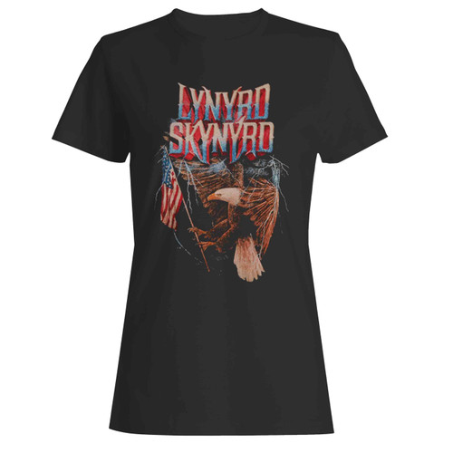 Lynyrd Skynyrd Bird With Flag Women's T-Shirt Tee