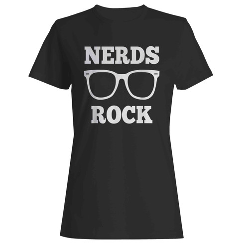 Nerds Rock Gamer Fun Cute Nerd Boy Girl Women's T-Shirt Tee