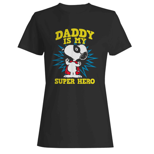 Peanuts Snoopy Fathers Day Super Hero Women's T-Shirt Tee