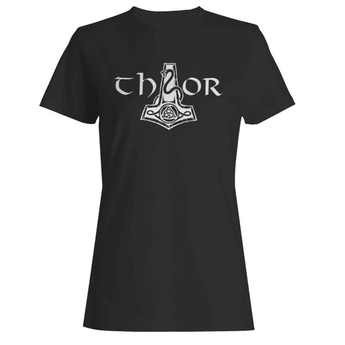 Viking Thor Hammer Snake Symbol Viking Women's T-Shirt Tee