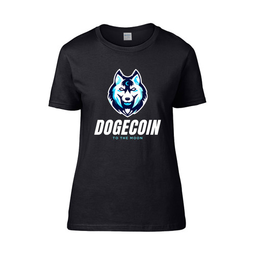 Dogecoin To The Moon 2) Women's T-Shirt Tee