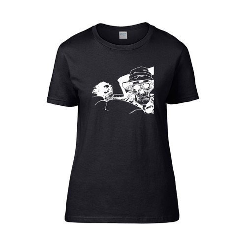 Fear Loathing Las Vegas Skull Skeleton Bat Country Dr Women's T-Shirt Tee Fear Loathing Las Vegas Skull Skeleton Bat Country Dr Women's T-Shirt Tee