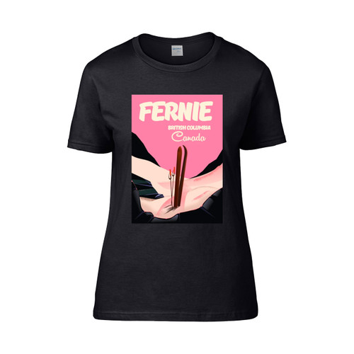 Fernie British Columbia Ski Women's T-Shirt Tee