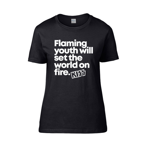 Flaming Youth Will Set The World On Fire Kiss Women's T-Shirt Tee