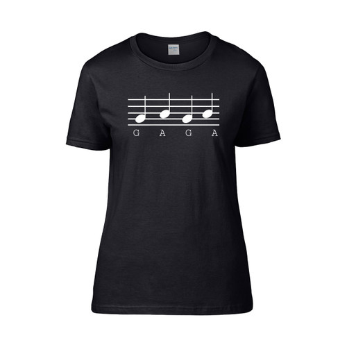 Gaga Music Notes Women's T-Shirt Tee