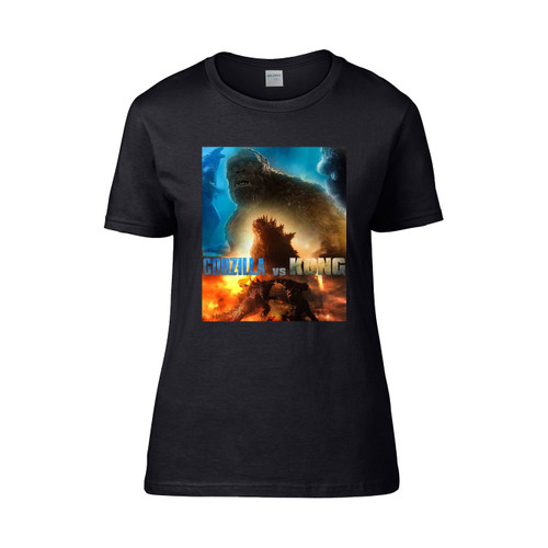 Godzilla Vs Kong Squaring Up 3 Women's T-Shirt Tee