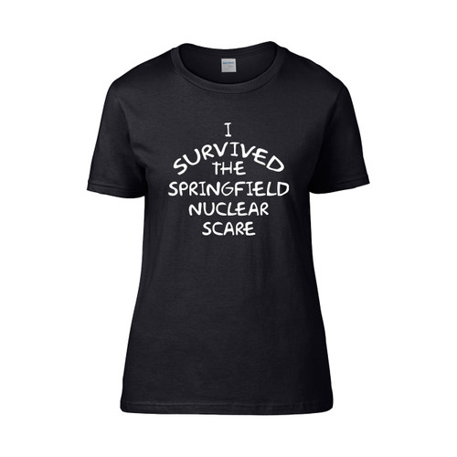 I Survived The Springfield Nuclear Scare Simpsons Women's T-Shirt Tee