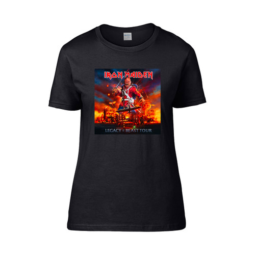 Iron Maiden Tour Legacy Of The Beast To Tour Women's T-Shirt Tee