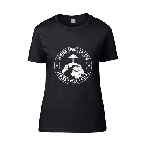 Jewish Space Lasers Parody Funny Ufo Humor Women's T-Shirt Tee