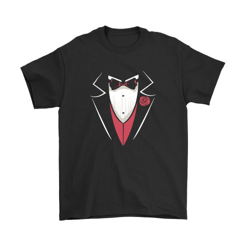 Tuxedo With Pink Vest And Flower Man's T-Shirt Tee