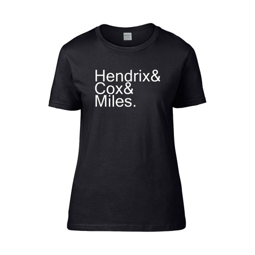 Jimi Hendrix Cox Miles Band Women's T-Shirt Tee