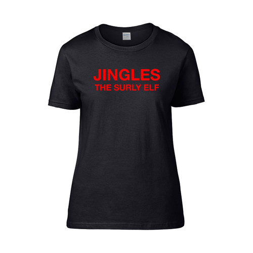 Jingles The Surly Elf  Women's T-Shirt Tee