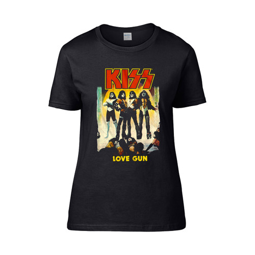 Kiss Love Gun Album Cover Nyc Rock Band Concert Tour Merch Vintage  Women's T-Shirt Tee