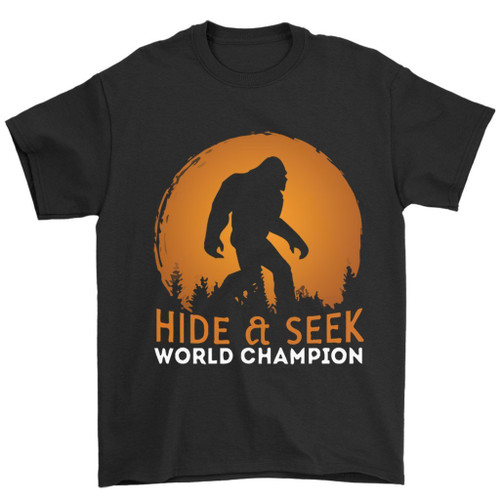 Bigfoot Hide And Seek Man's T-Shirt Tee