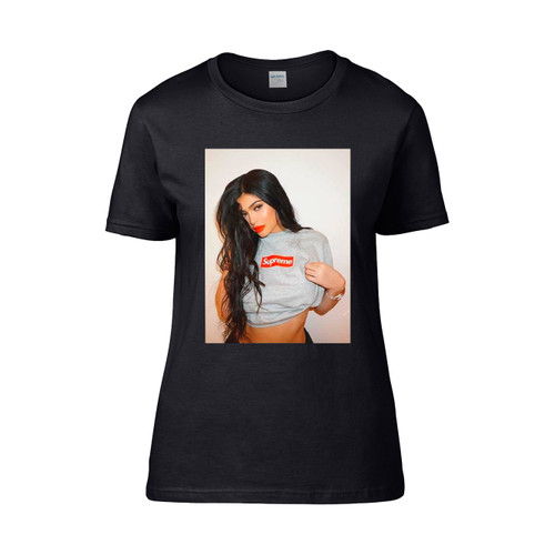 Kylie Jenner Wearing Supreme  Women's T-Shirt Tee